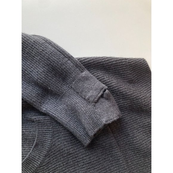 LULULEMON Cabin Yogi Wrap Heathered Black Boolux Hooded Cardigan Sweater, Size 4 - Picture 7 of 16